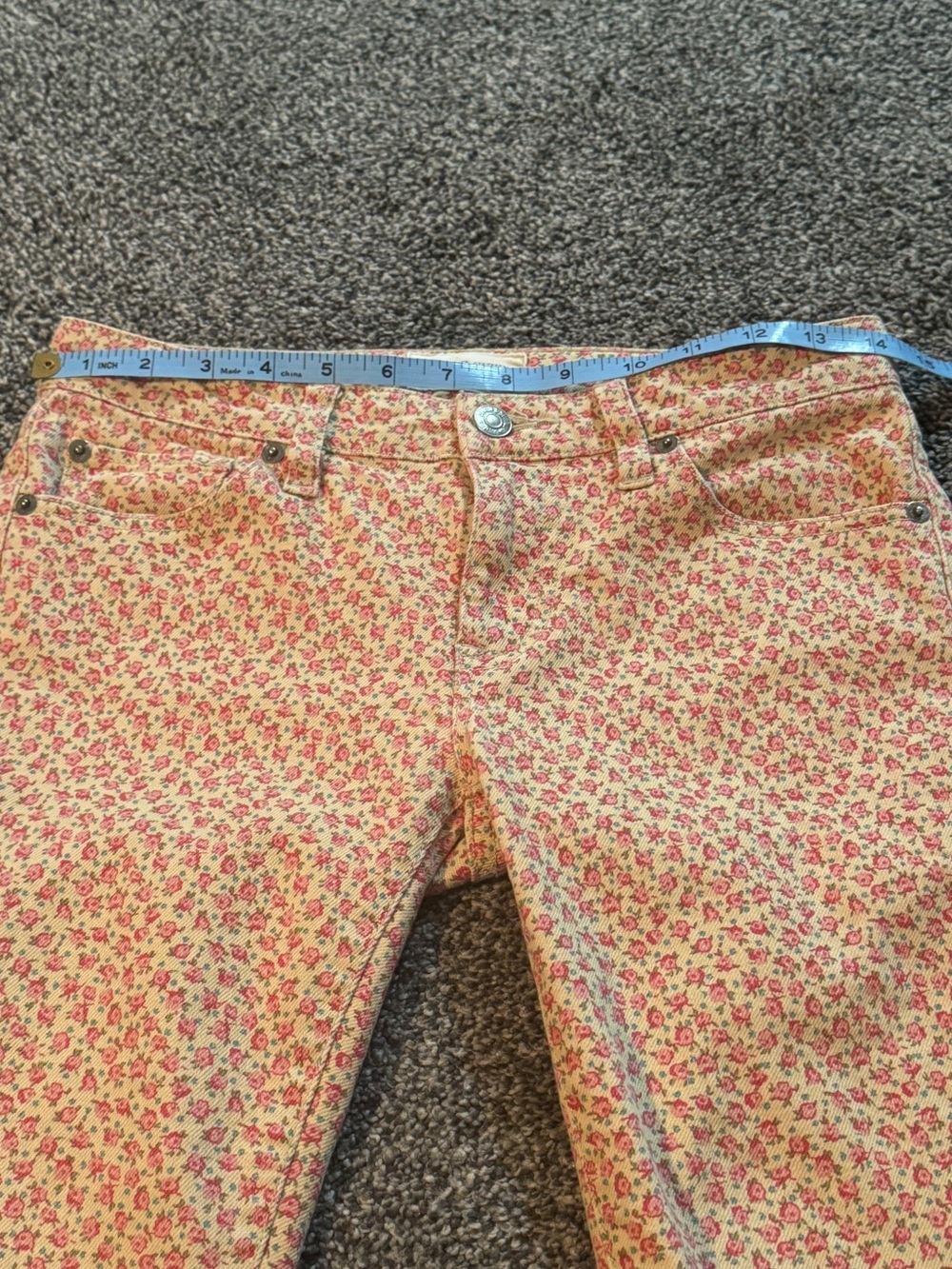 Ralph Lauren Women’s Printed Skinny Jeans in Peach Floral - Picture 6 of 10
